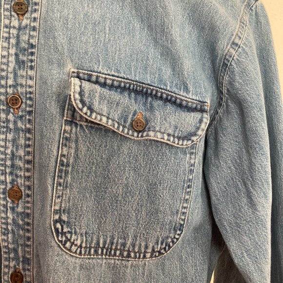 L.L. Bean Men's Denim Shirt - Picture 3 of 5